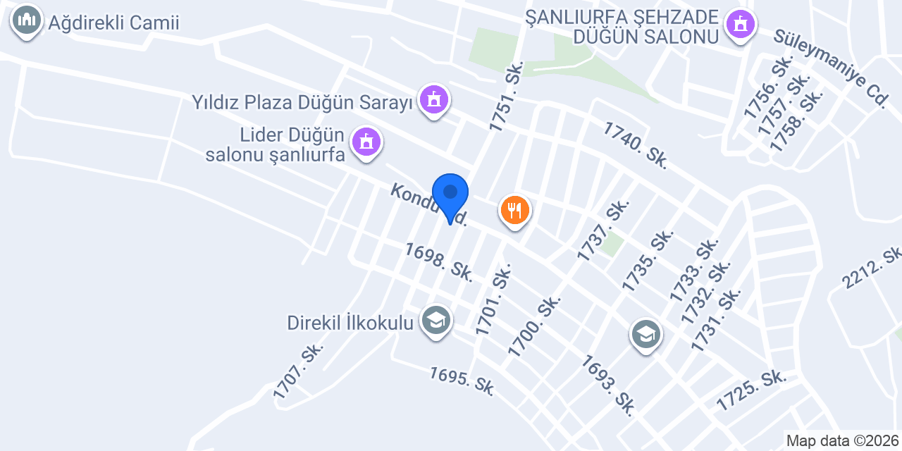 Ustaoğlu Baklavaları Üretim Tesisi konumu