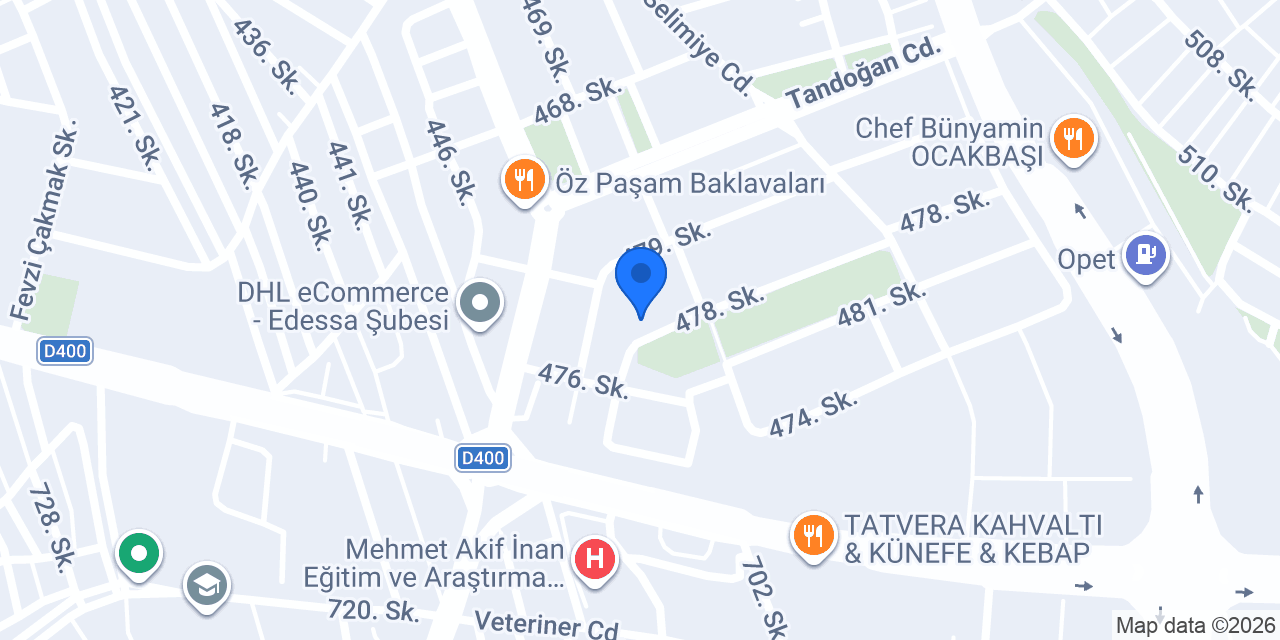 Gülay Moda Dikim Evi konumu