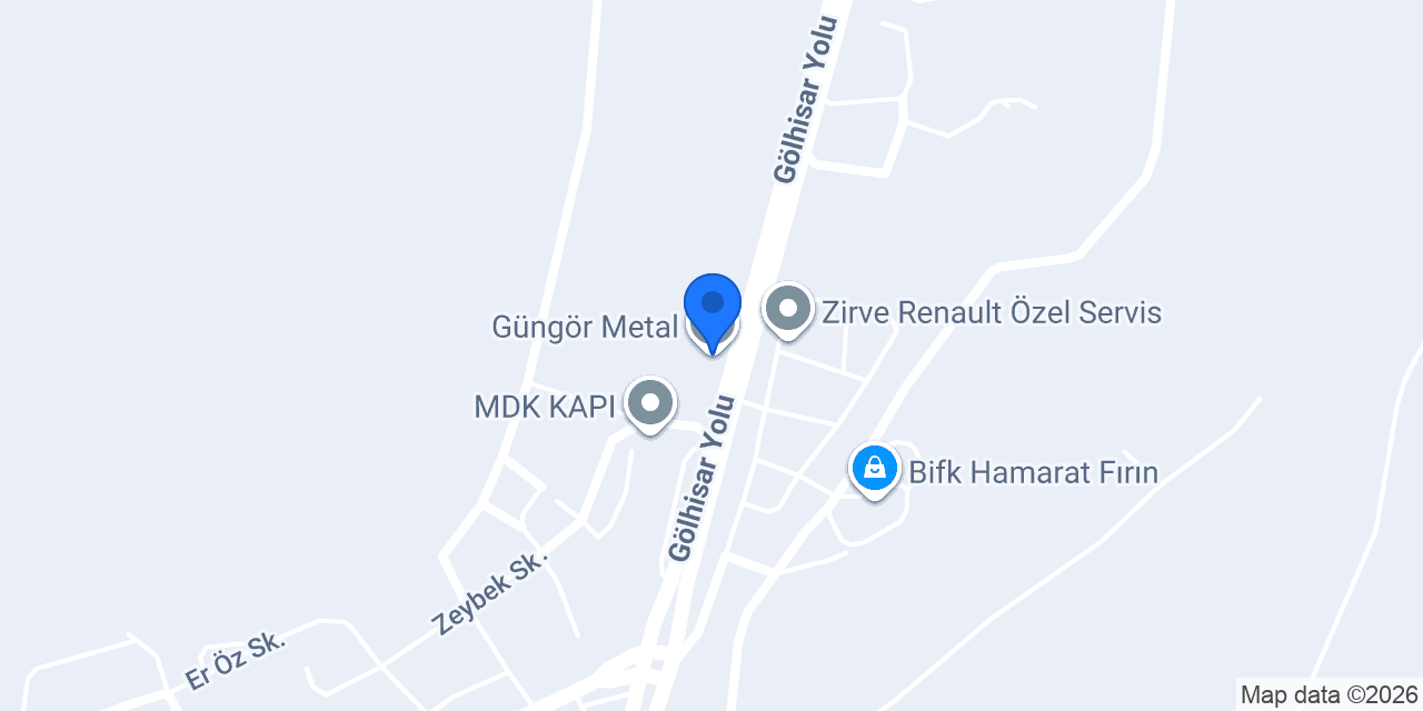Güngör Metal konumu