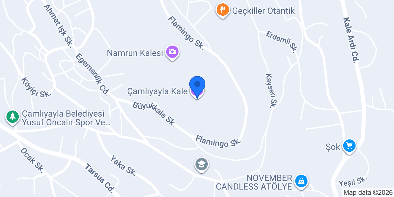 Namrun Kale Cafe konumu