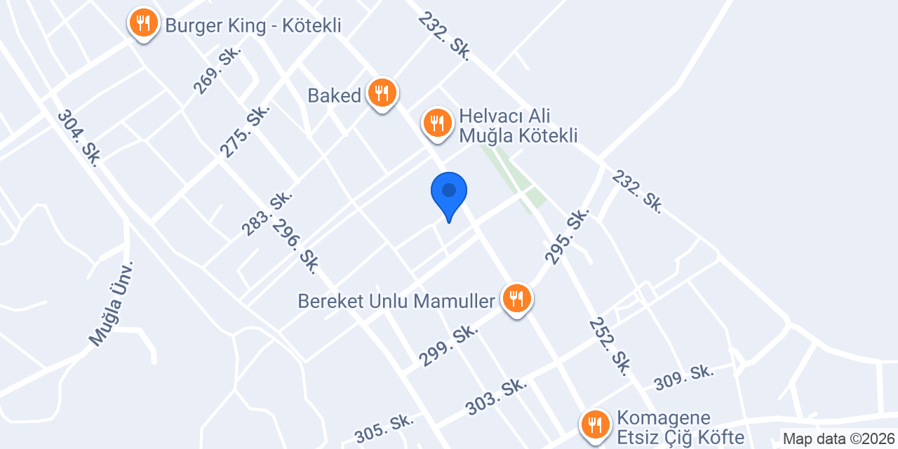 Menteşe Belediyesi Gençlik Merkezi konumu