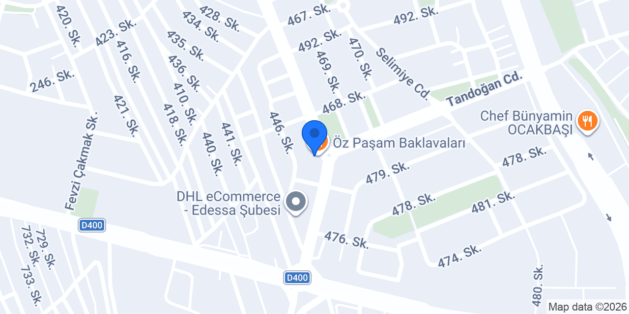 Öz Paşam Baklavaları konumu