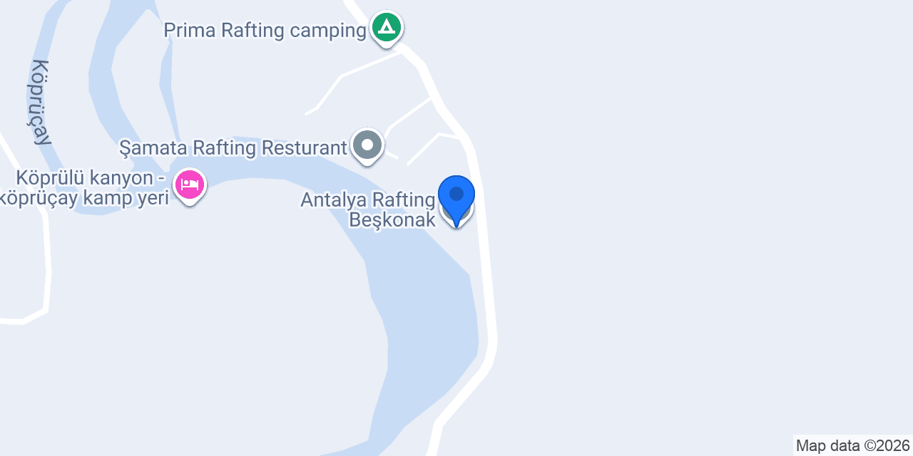 Antalya Rafting Beşkonak konumu