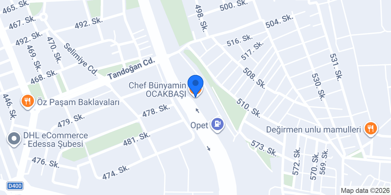 Chef Bünyamin OCAKBAŞI konumu