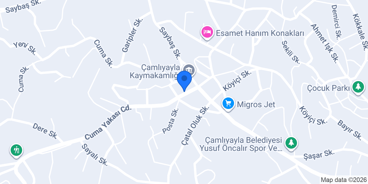 Çamlıyayla Belediyesi konumu