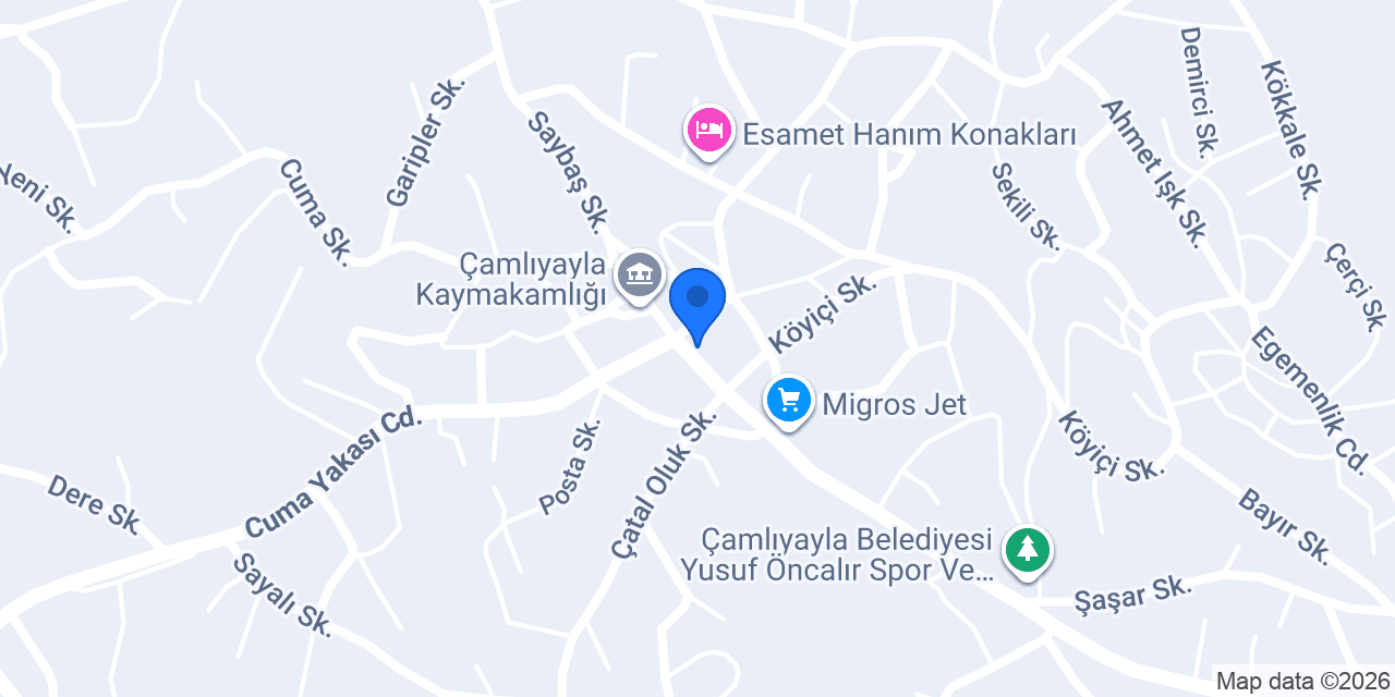 Çamlıyayla Noterliği konumu