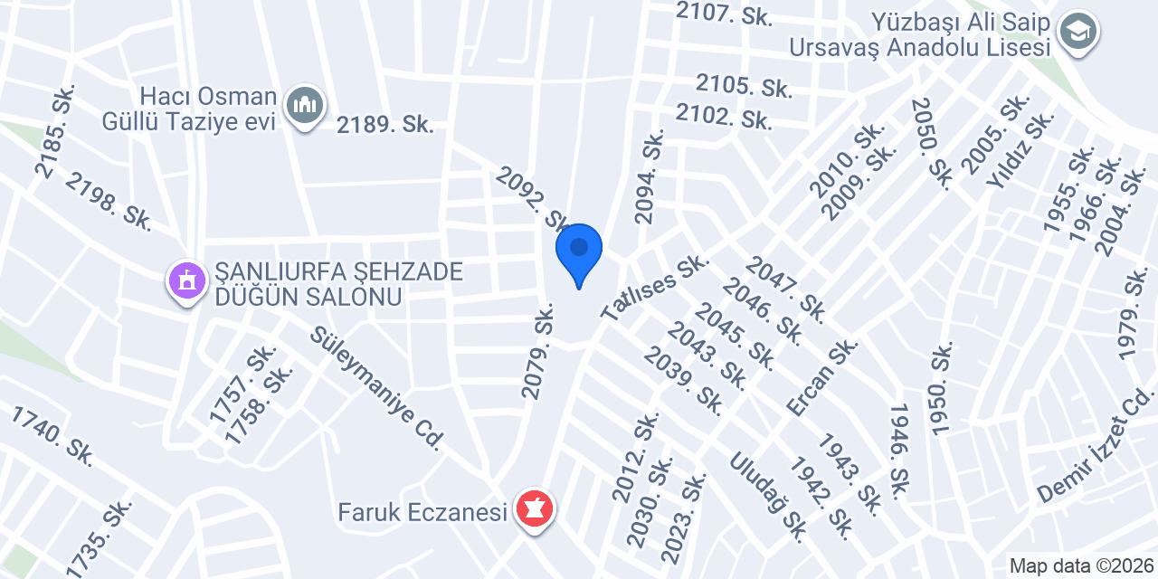 Şanlıurfa Ortaokulu konumu