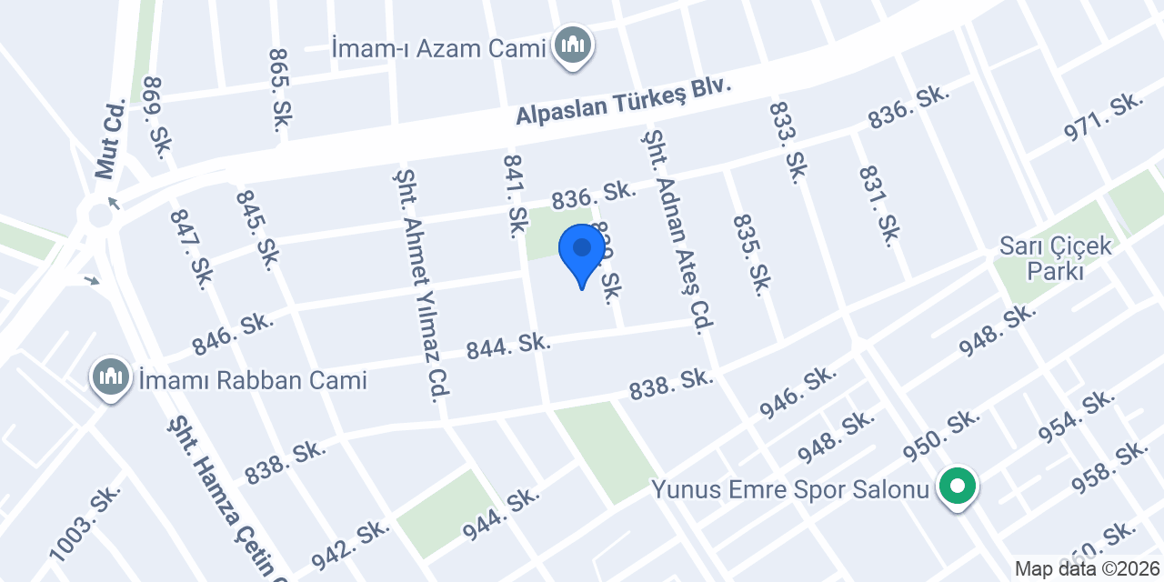 Zübeyde Hanım Ortaokulu konumu