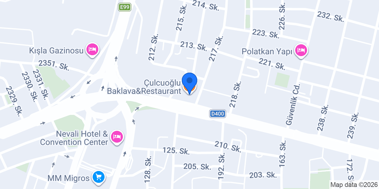 Çulcuoğlu Baklava&Restaurant konumu