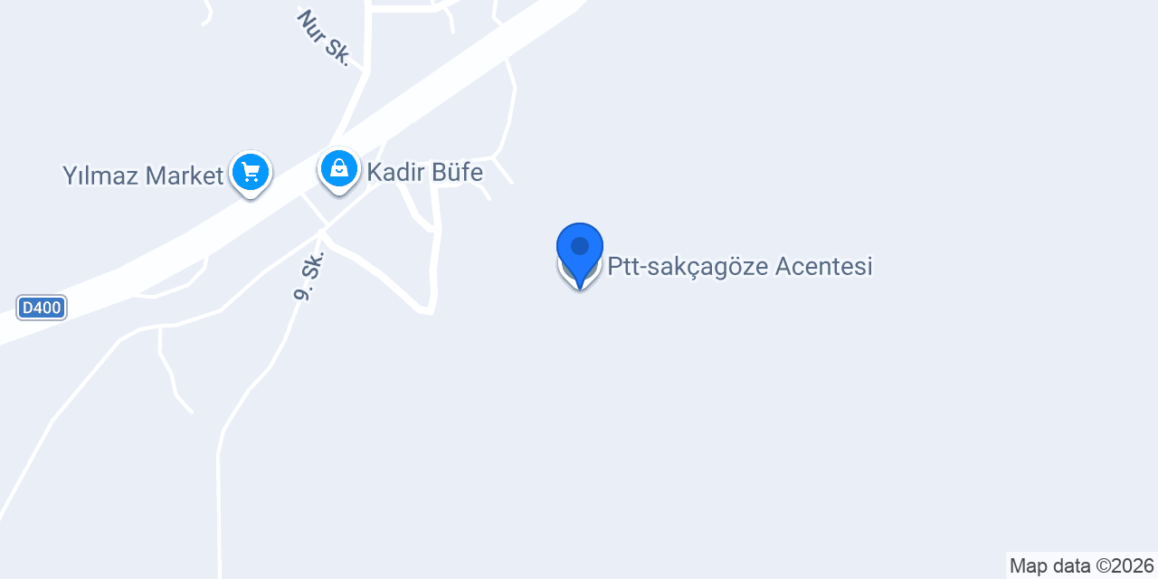 Ptt-sakçagöze Acentesi konumu