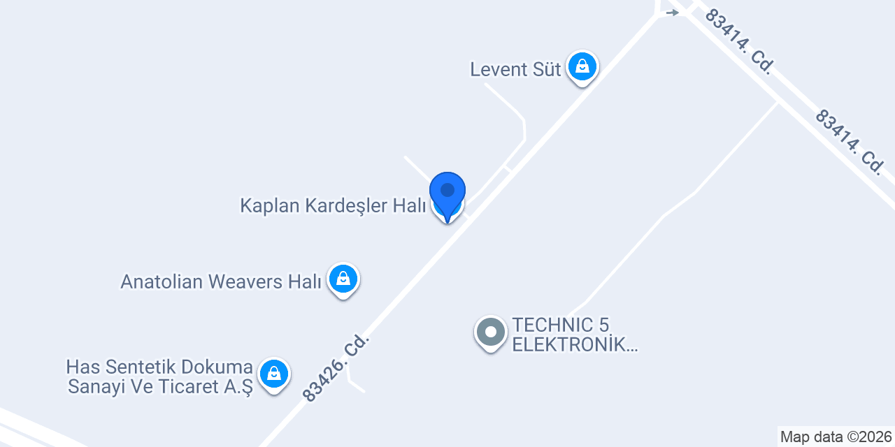 Kaplan Kardeşler Halı konumu