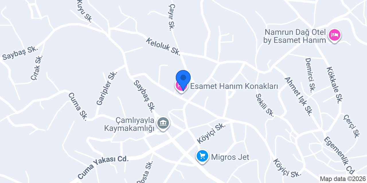 Esamet Hanım Konakları konumu