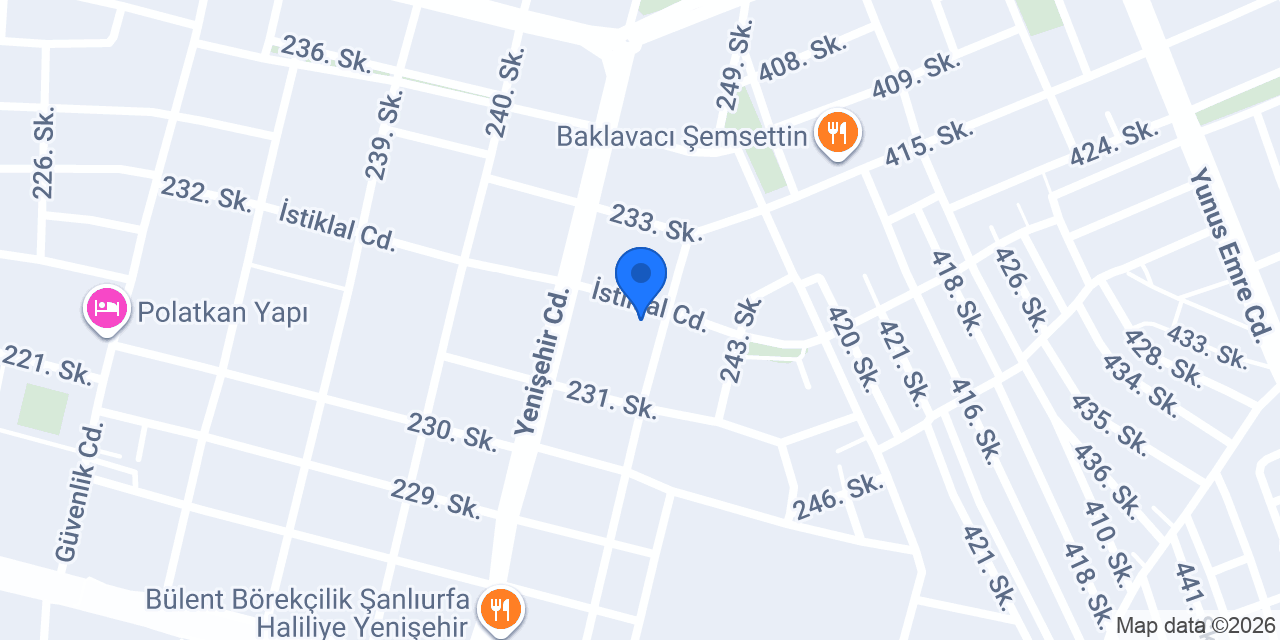 Özgeliş Tesisat konumu
