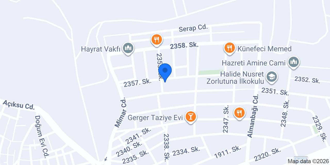 Yüzgül Et Pazarı konumu