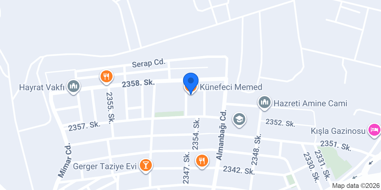 Künefeci Memed konumu