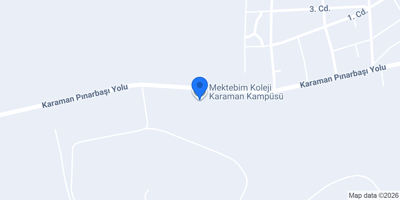 Mektebim Koleji Karaman Kampüsü konumu