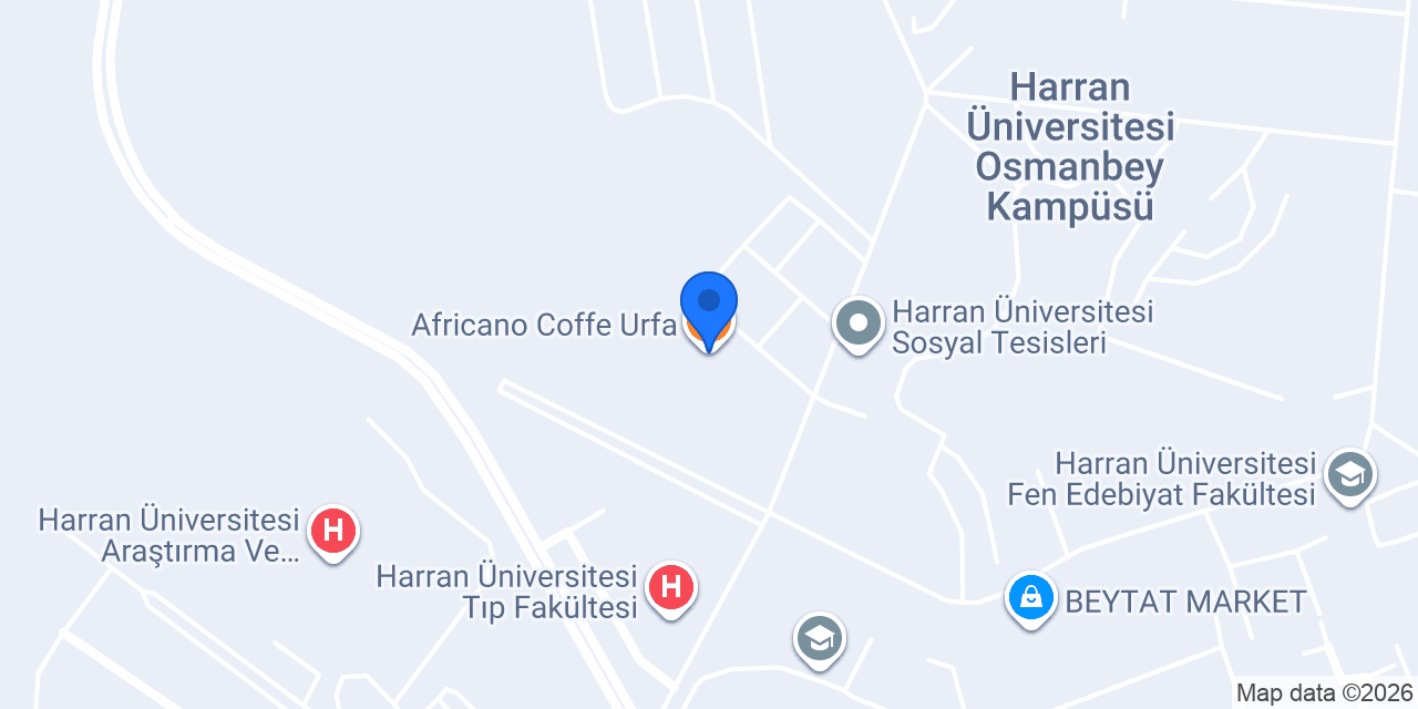 Africano Coffe Urfa konumu