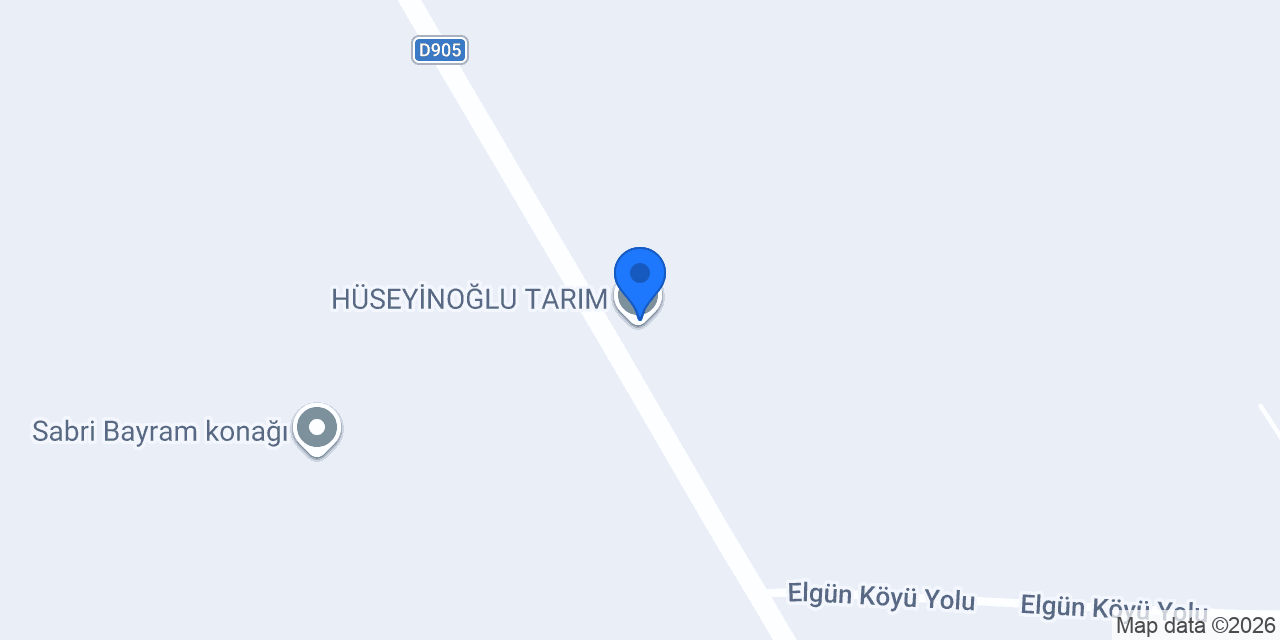 Hüseyinoğlu tarım konumu