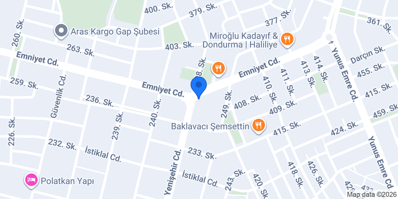Mirzade Baklavaları konumu