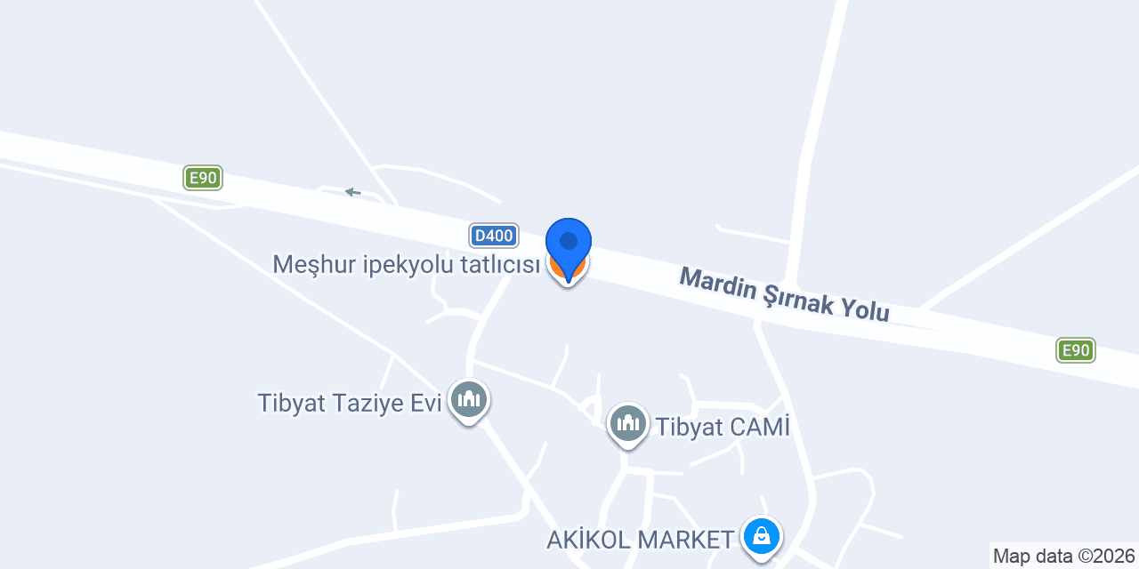 Meşhur ipekyolu tatlıcısı konumu
