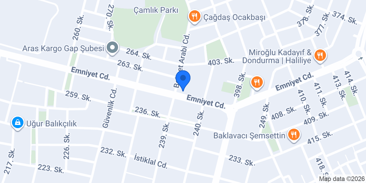 URFA GÜLCAN ÇİÇEK konumu