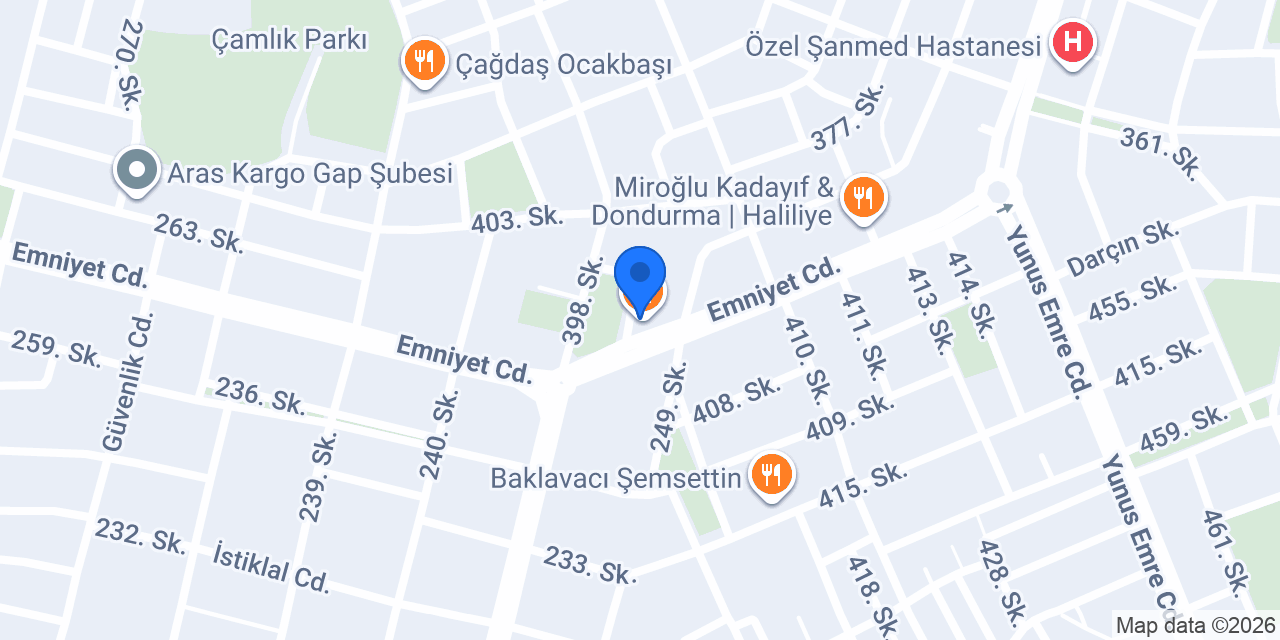 Şanlı Hacıbaba Ocakbaşı konumu