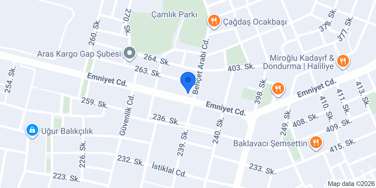 emniyet caddesi Komagene konumu