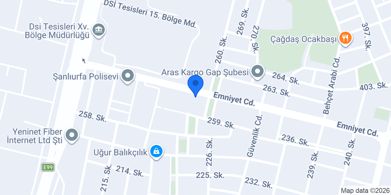 Şanlıurfa Çiçek Semti konumu