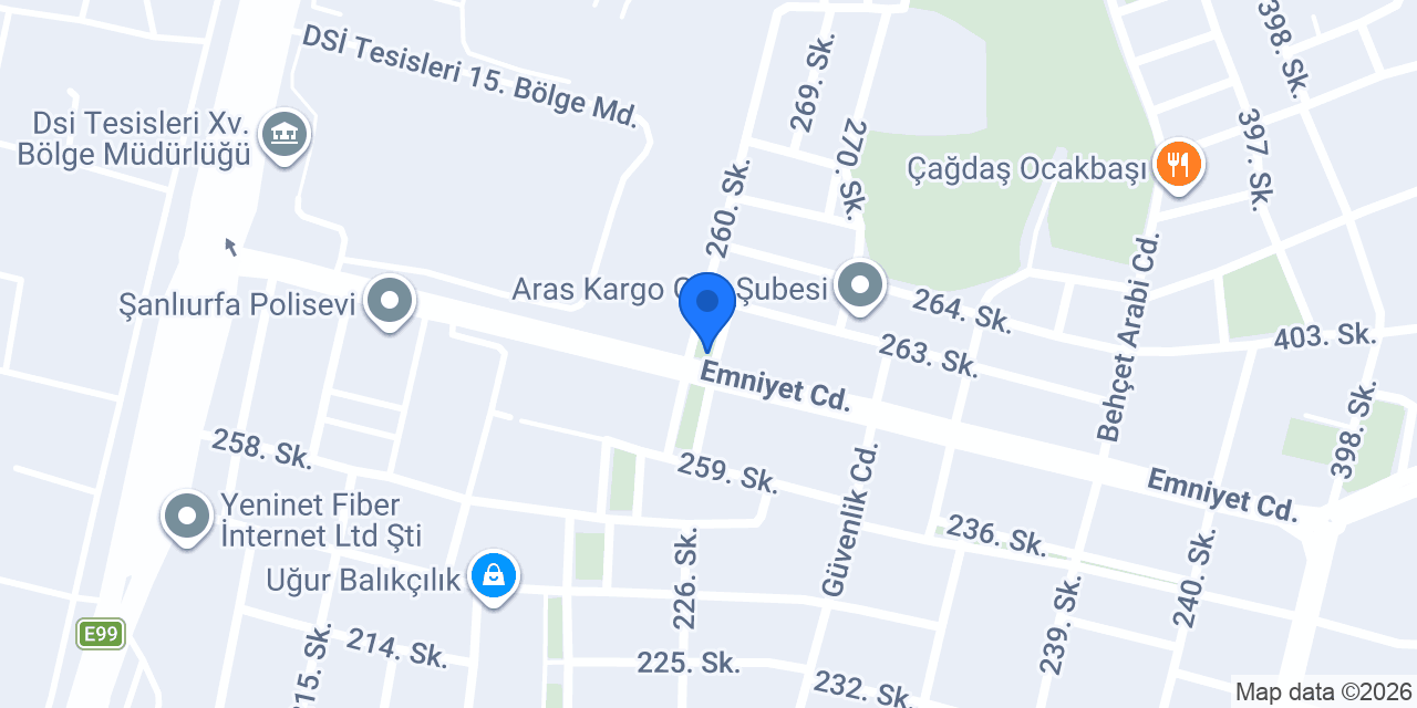 Emniyet Taksi Durağı konumu