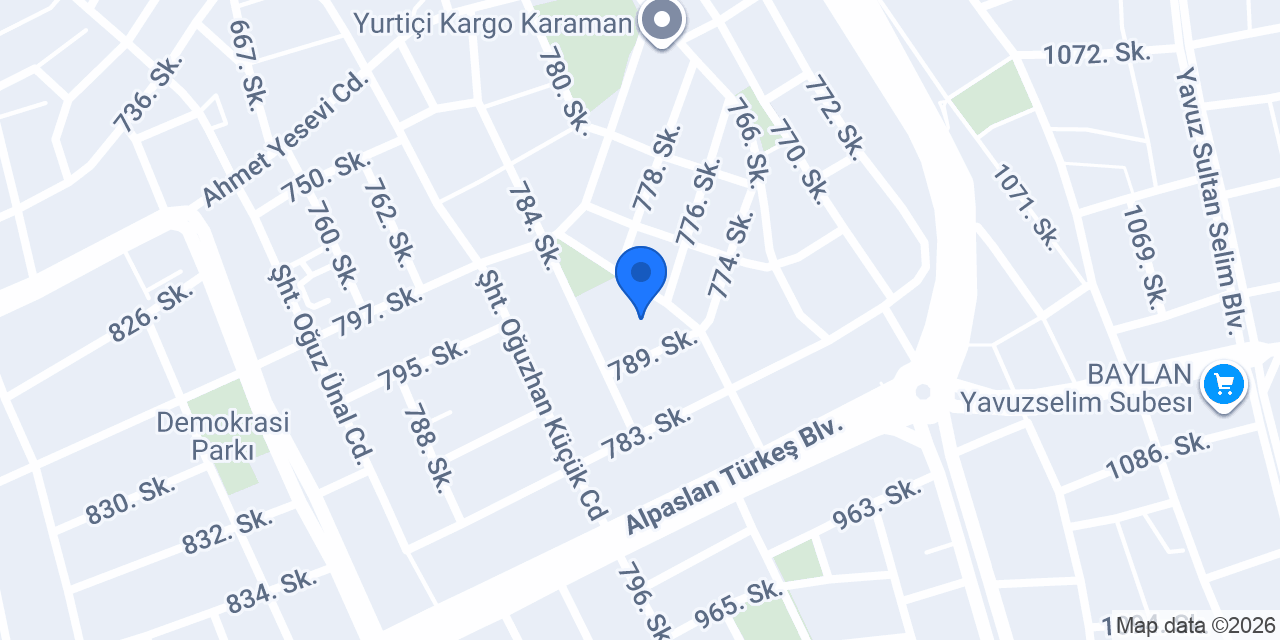 100. Yıl Ortaokulu konumu
