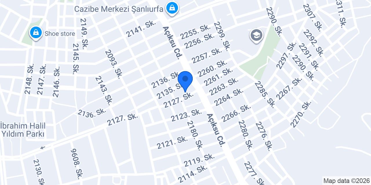 Şanlıurfa Hira Çiçekçilik konumu
