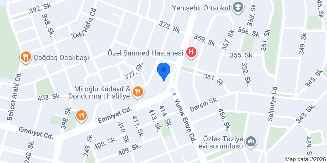Türkiye Finans Emniyet Caddesi Şubesi konumu