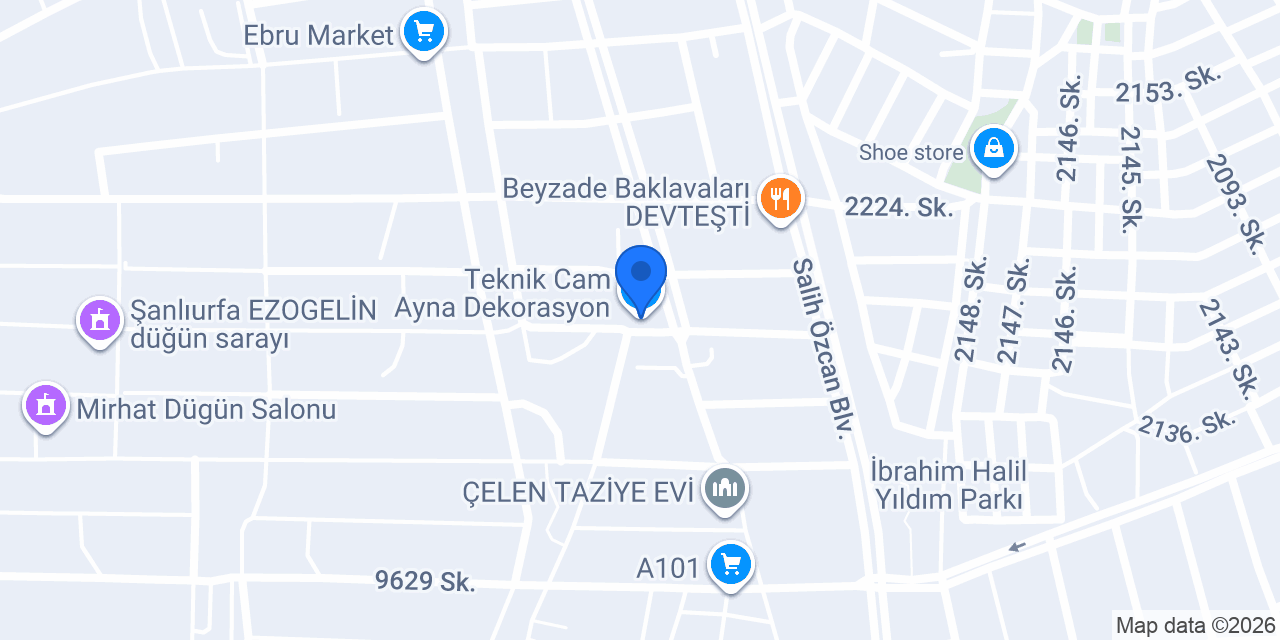 Teknik Cam Ayna Dekorasyon konumu