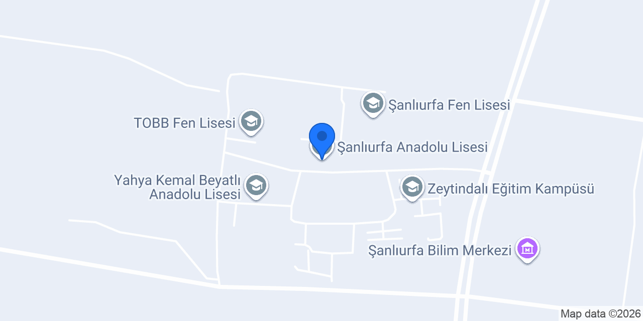 Şanlıurfa Anadolu Lisesi konumu