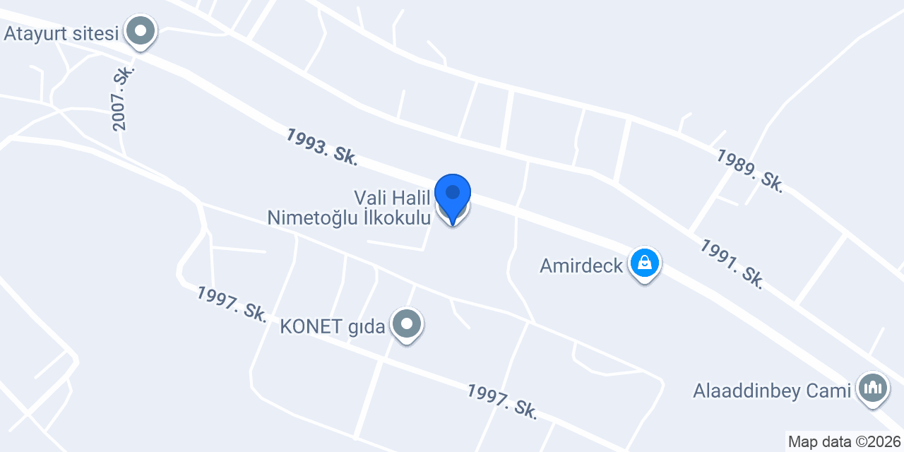 Vali Halil Nimetoğlu İlkokulu konumu