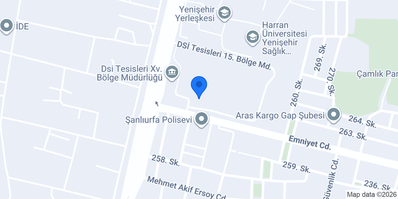 Şanlıurfa DSİ Misafirhane konumu