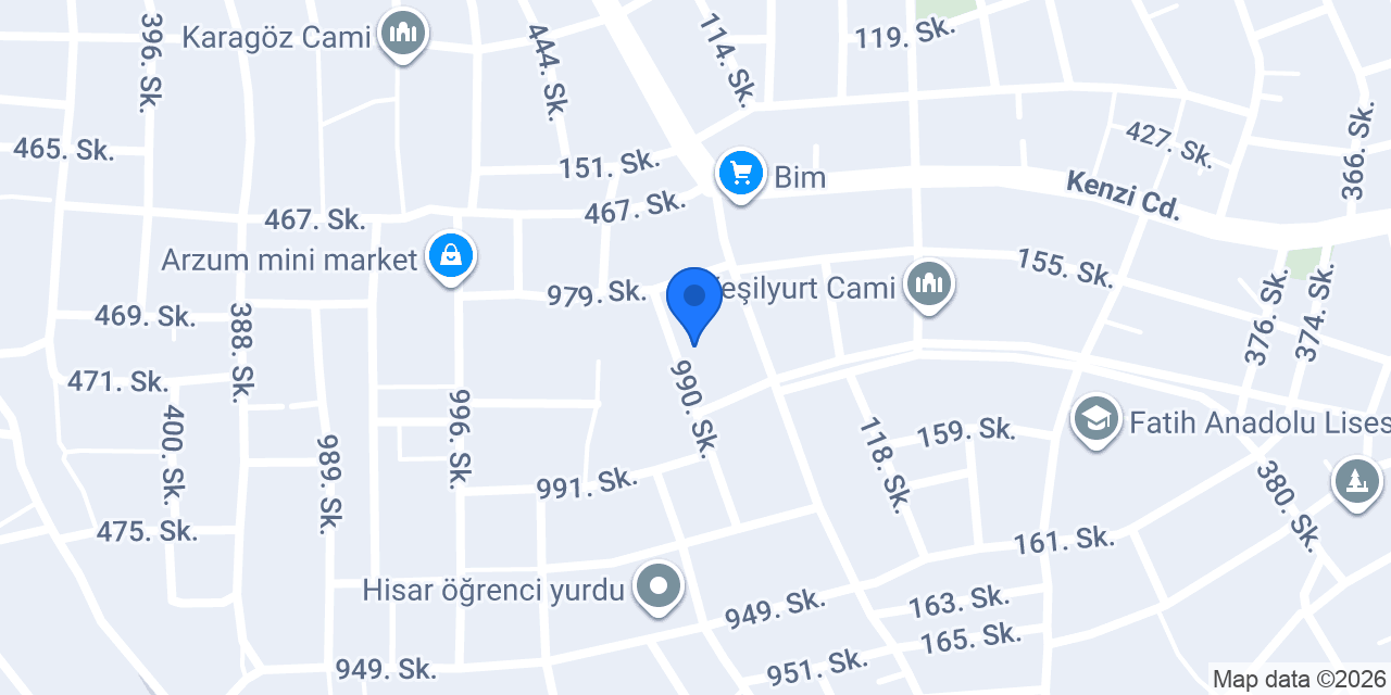 Melek Hatun Anaokulu konumu