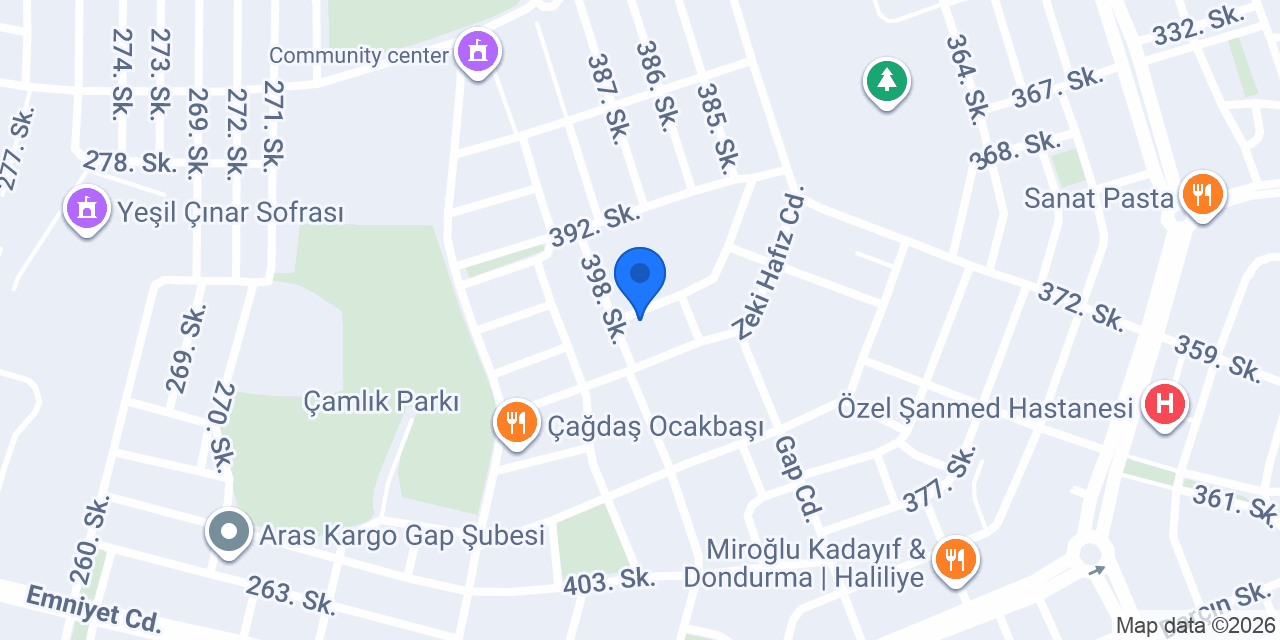 Hanoğlu Döner konumu