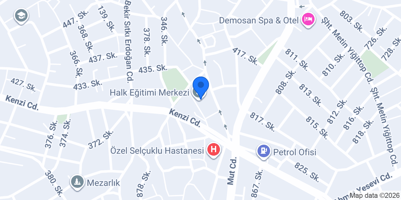 Halk Eğitimi Merkezi konumu