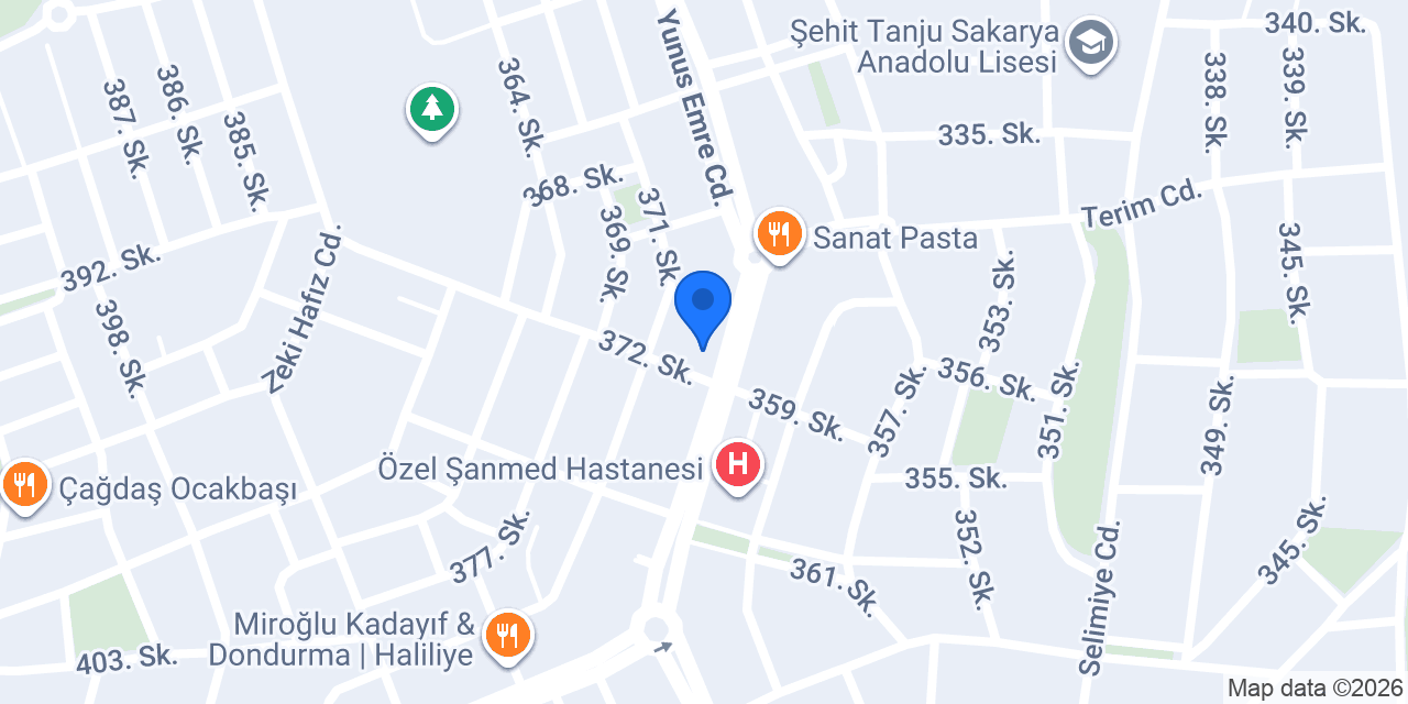 Çiçek Şark Odaları ve Perde Dikim Evi konumu