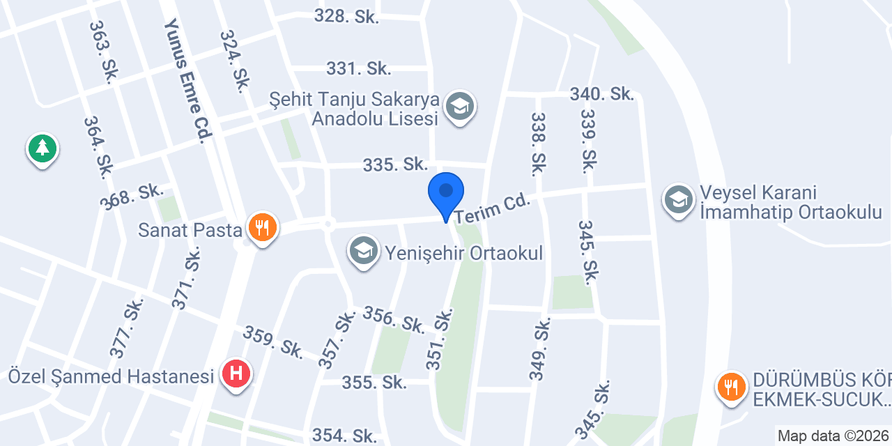 Üst Düzey kurs merkezi konumu