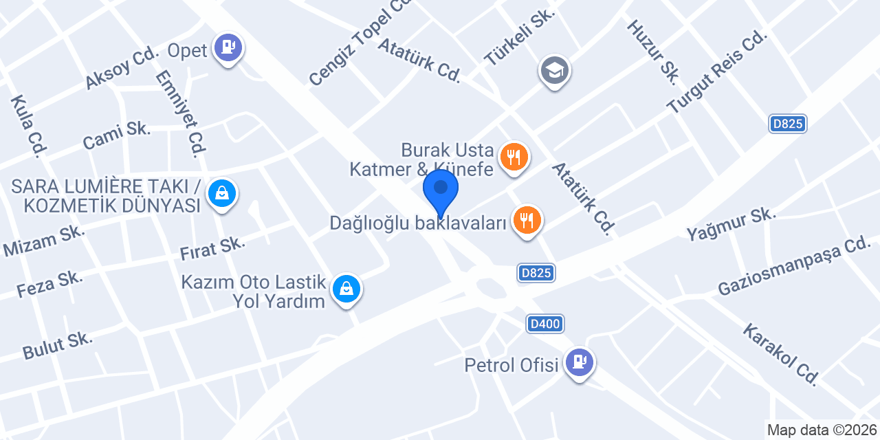 Gaziantep Ocakbaşı konumu