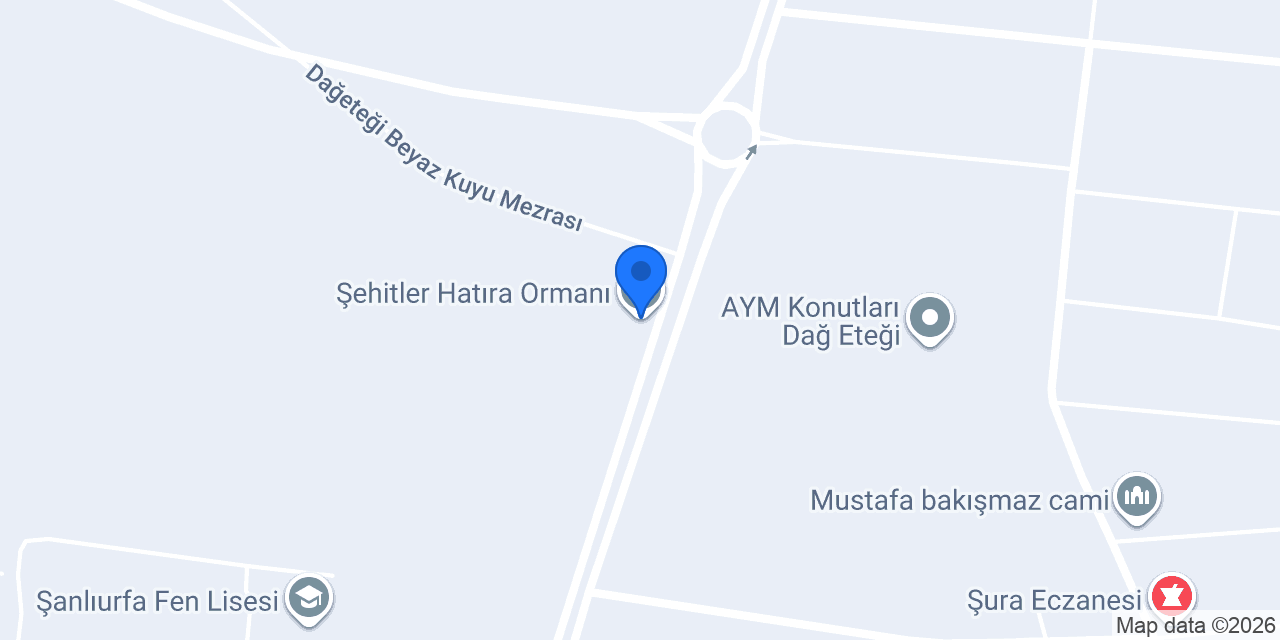 Şehitler Hatıra Ormanı konumu