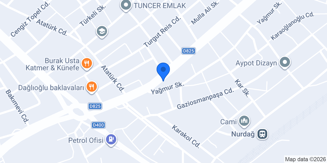 Öznur Otomotiv konumu