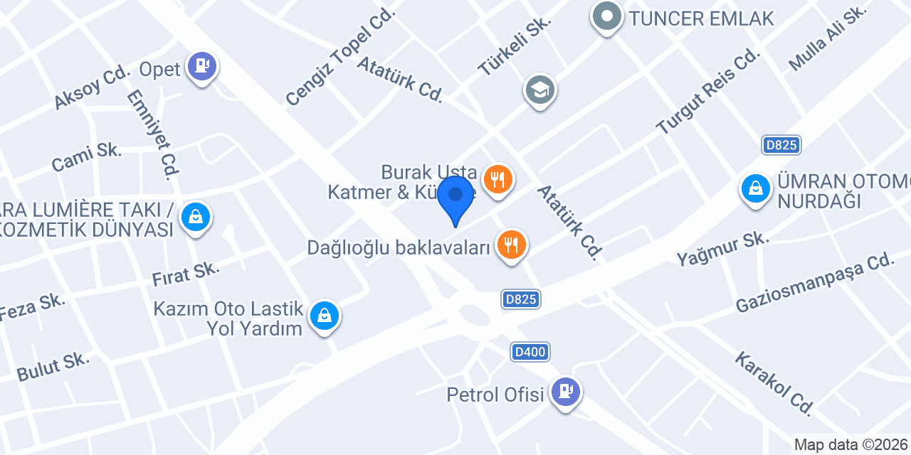Gözde taksi nurdağı konumu
