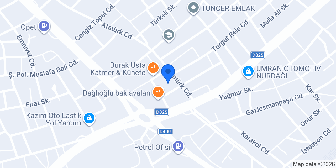 Gözde Börek Salonu konumu