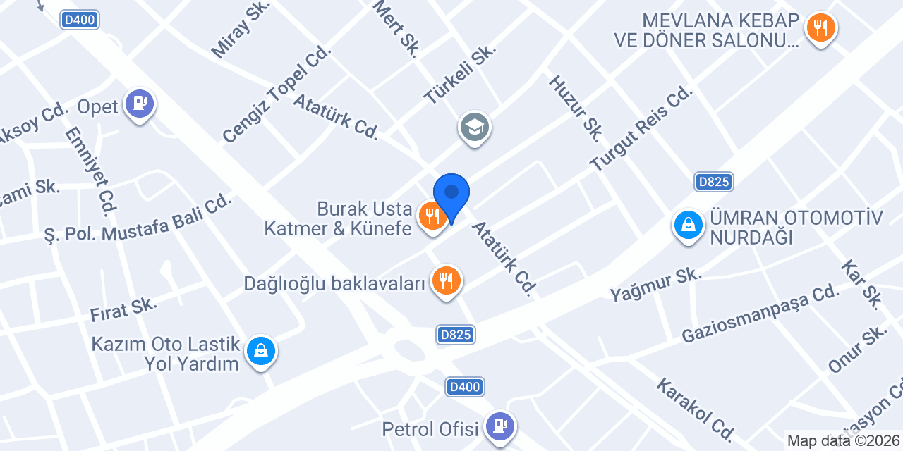 Osya Tekstil konumu