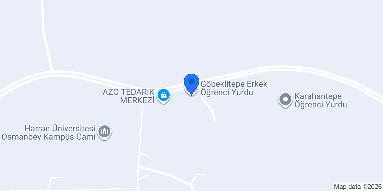 Göbeklitepe Erkek Öğrenci Yurdu konumu