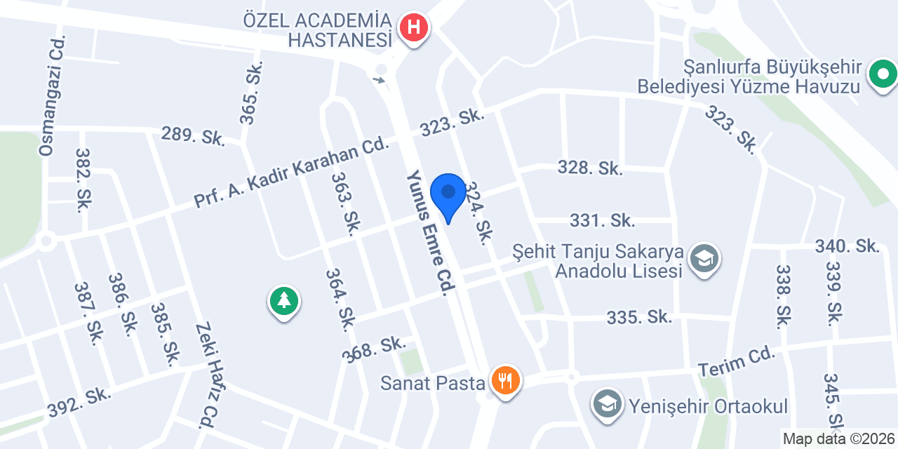 Urfa Gastroentereloji Merkezi (UGM) konumu