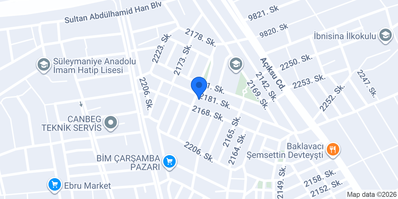 Teknik tesisatçı Mustafa usta konumu